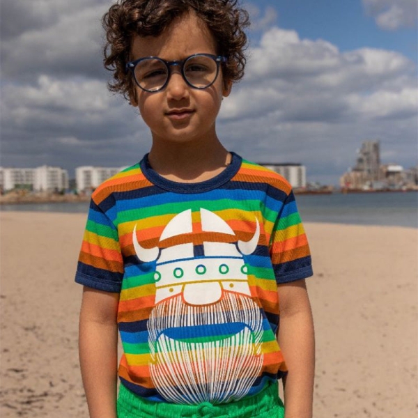 Danefae Organic Erik the Viking Rainbow T-Shirt - Spectrum
