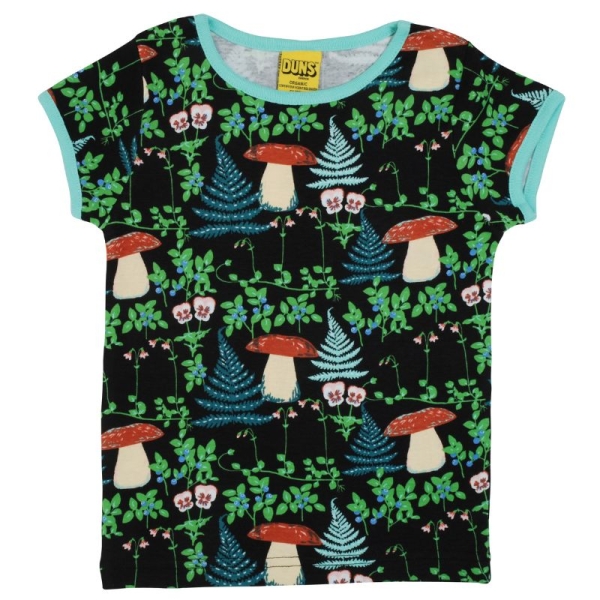 DUNS Sweden Kids Linnaea and Mushroom T-shirt - Black (Only 2 left! 3-4 & 4-5y)