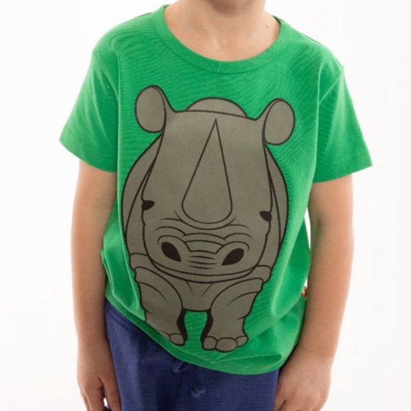 DYR Cph by Danefae Kids Rhinoceros T-Shirt - Green