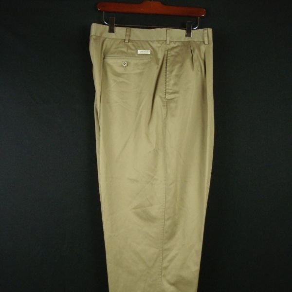 40x30 Cotton pleated Chino Trouser slacks  Pants by Daniel Cremieux Khaki