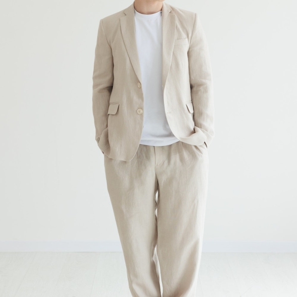 Stylish Men's Linen Blazer | Casual Flax Jacket for Every Occasion | Unique Gift for Him