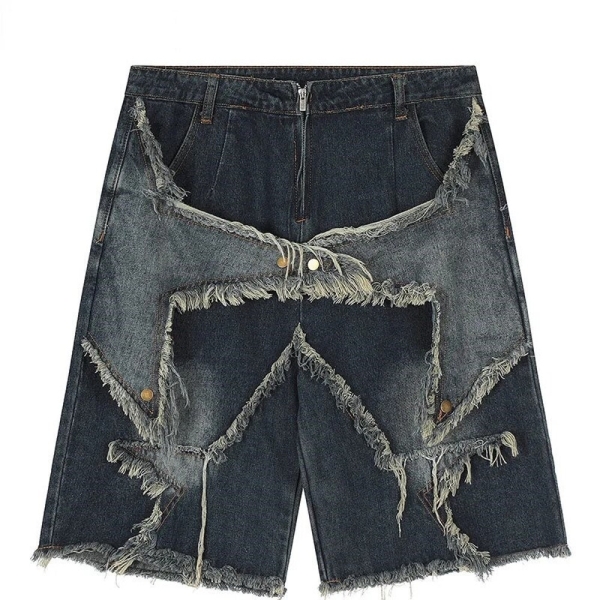 Denim star shorts new style trousers clothing shorts