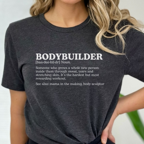 Bodybuilder Pregnancy Announcement Shirt, Fitness Baby Reveal T-Shirt, Weightlifting Baby Announcement Outfit, Gym Buddy Maternity Gift
