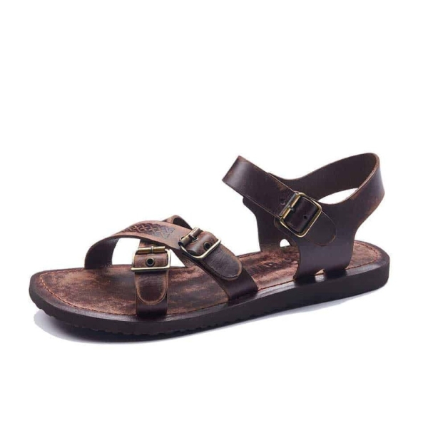 Handmade Leather Bodrum Sandals Men, Mens Leather Sandals, Comfortable Brown Sandals