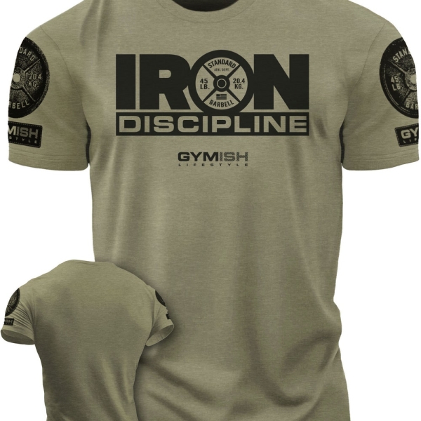 079. Iron Discipline Funny Workout Gym T-Shirt for Men