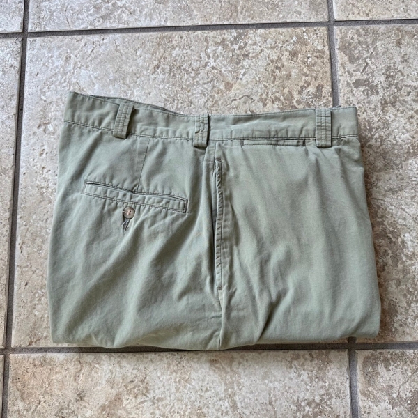 Vintage POLO RALPH LAUREN Khaki Cotton Gabardine Chinos | 31 x 28 | Made in Usa Ivy League Trad