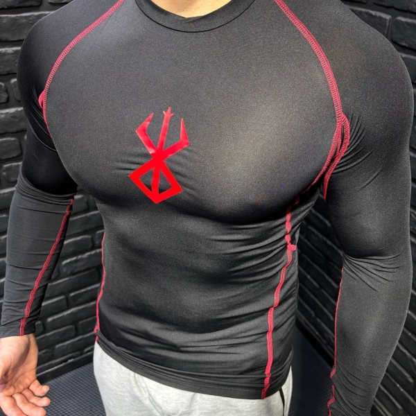 High Quality Man Compression T-Shirt Berserk Anime Long Sleeve Gym Fitness Clothes