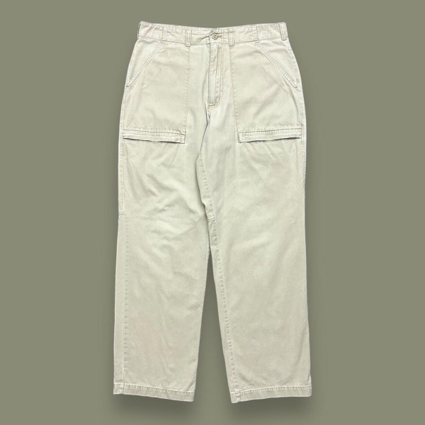 Vintage y2k Pants Military Khaki Chino Straight Leg Cotton 32x30