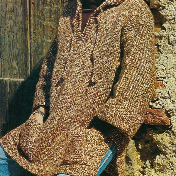 Mens Oversize Hoody Super Chunky Easy Knit Hooded Sweater Jumper with Pockets PDF Knitting Pattern Super Bulky 36 - 42" Vintage Download