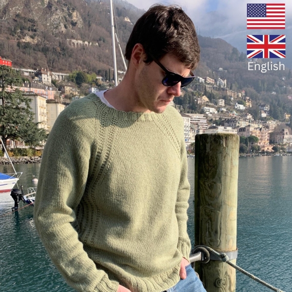 Beginner friendly sweater knitting pattern | His Mellow Mood Sweater  Simple yet stylish pullover | PDF with Video (ENG)