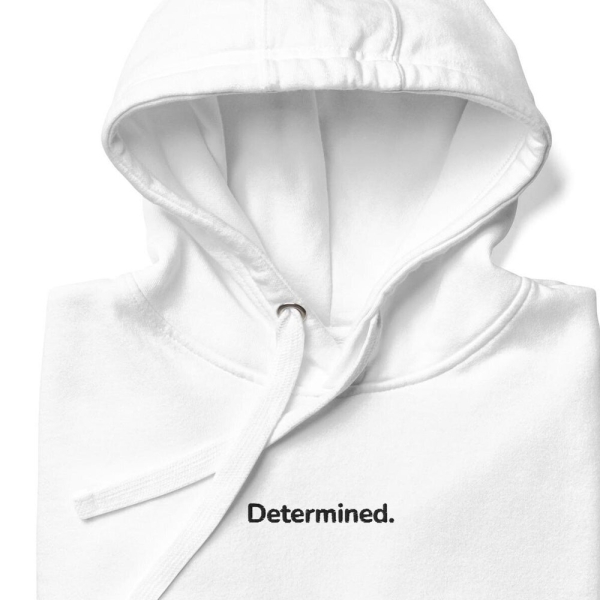 Determined Premium Cozy Hoodie Embroidered Minimalist Exclusive Wear Hoodie for Men for Women Trendy Hoodie. Determined Hoodie by Verbum.