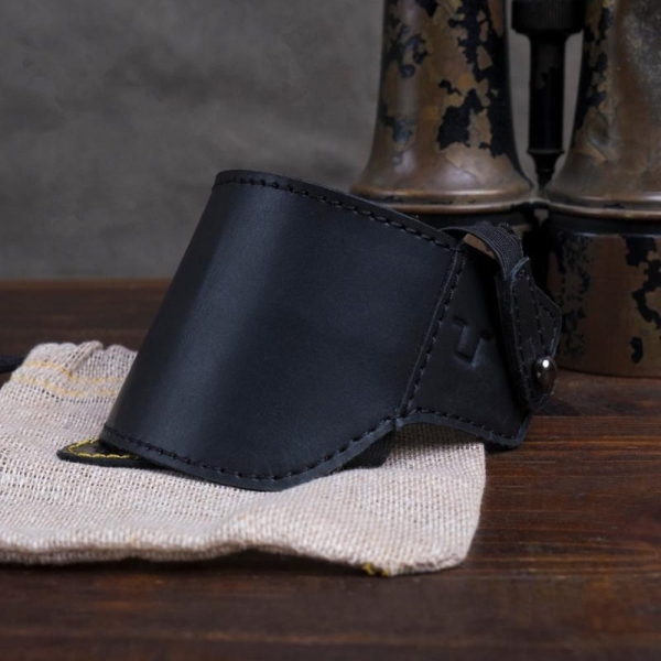 Full Grain Leather Motorcycle Gear Shifter Pad | Universal Easy Slip-On Shoe Protector Boot Toe Cover for Bikers by Trip Machine Company