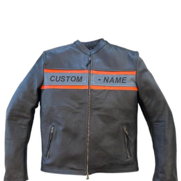 Handmade Biker Leather Jacket with Protective Padding, Custom Cowhide Motorcycle Jacket, Made to Order Riding Gear