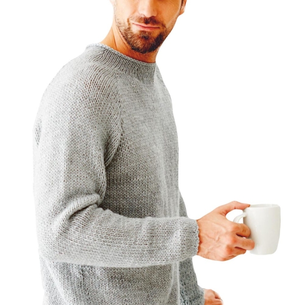 Simple Raglan Sweater For Men | Easy Knitting Pattern | Men's Comfy Pullover S To 1X | Basic Beginner Pattern PDF Download