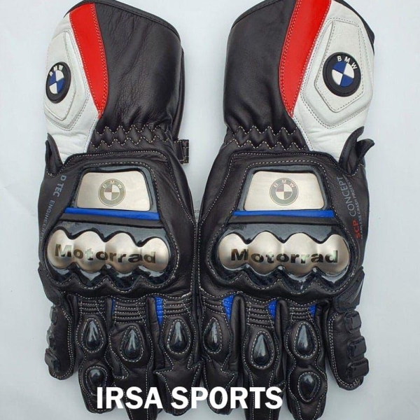 BMW Motorcycle Gloves – Premium Leather Biker Racing Jacket Men’s BMW Racing Gloves – Genuine Leather Motorcycle Gear