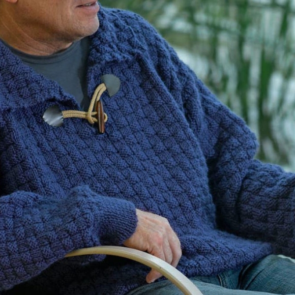 Knitting Pattern, Mens KnitSweater Pattern, Shawl Collar Sweater, Knitting Pattern PDF Instant Download