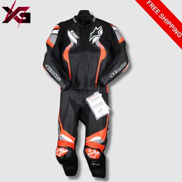 Alpinestar motorbike racing suit 2 piece Motorbike Racing Leather Suit- CE Approved Motorbike Riding Suit With Protective Armours