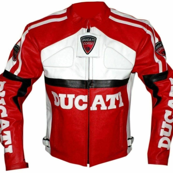 Ducati Motorcycle Jacket – Premium Leather Biker Racing Jacket Men’s Ducati Racing Jacket – Genuine Leather Motorcycle Gear