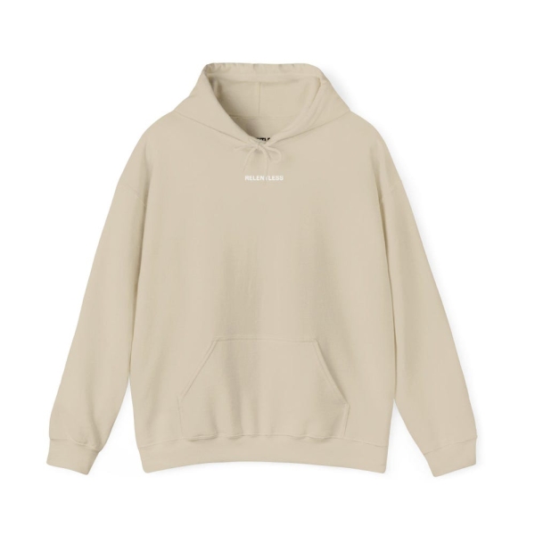 Premium Relentless Simple Logo Hoodie, Simple Minimalist Unisex Hooded Sweater, Trendy Sweatshirt Gift Idea