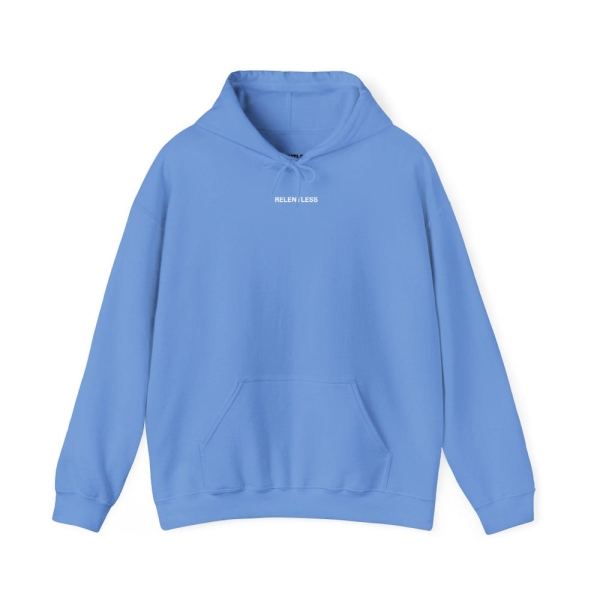 Premium Relentless Simple Logo Hoodie, Simple Minimalist Unisex Hooded Sweater, Trendy Sweatshirt Gift Idea, Carolina Blue
