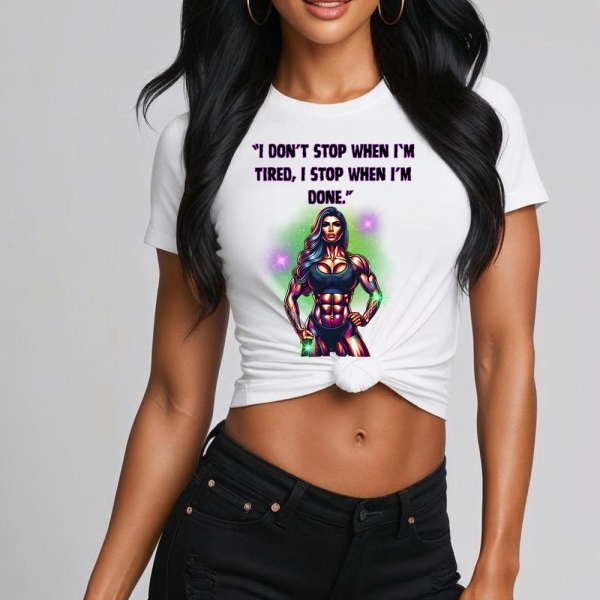 Fitness Buff Workout Tee, Ripped Bodybuilding Empowerment Gift for Her, Strength Training T-Shirt, Fitness Trainer Shirt, Gym Apparel,