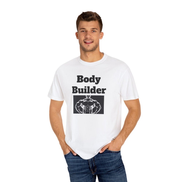 Body Builder Garment-Dyed T-Shirt - Perfect for Fitness Lovers, Gym Apparel, Workout Gift, Bodybuilding Enthusiasts, Activewear