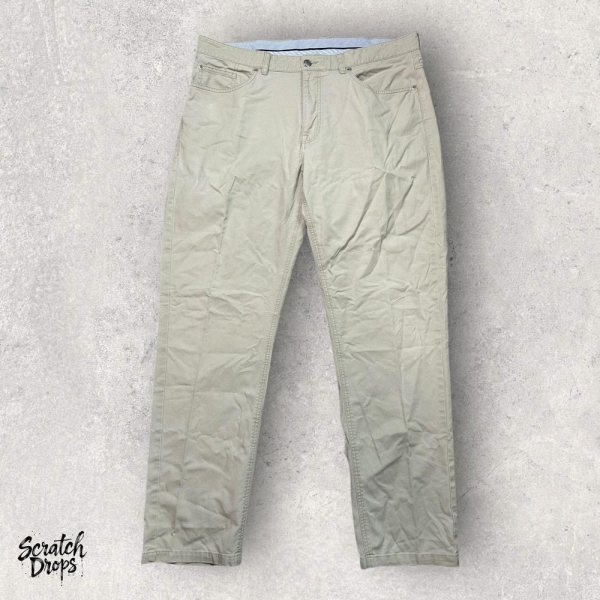 Peter Millar Men's Chino Pants Size 38 Classic Fit Beige Khaki Casual Trousers