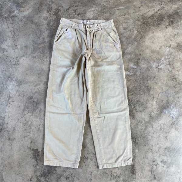 Vintage C.P. Company Plain Casual Trousers Khakis Pants Beige Cream Colour Size 29 Inches