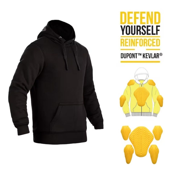 Kevlar Lined Motorcycle Hoodie Protective Biker Hoodie with Level 2 CE Armor Casual Riding Gear for Men & Women