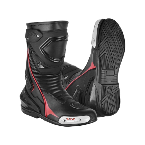 Men’s Genuine Leather Motorcycle Boots – Waterproof, Protection Armoured, Anti-Slip Racing Shoes for Motorbike Riders