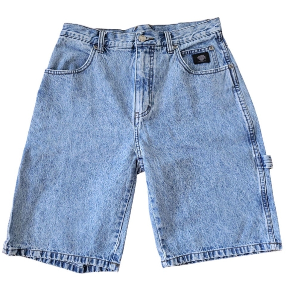 Harley Davidson Blue Jean Denim Carpenter Shorts 30 Grunge Streetwear Summer
