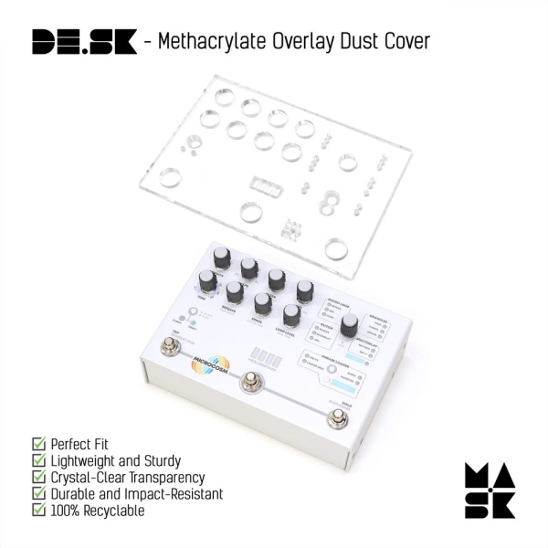 Hologram Electronics Microcosm Sturdy Protective Overlay Dust Cover - Custom Fit Methacrylate Shield for Effects Pedals